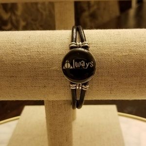 ⚡Harry Potter Always Snap Leather Bracelet